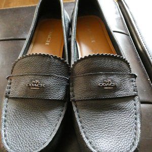 Coach Odette pebbled black leather loafer - size 9.5
